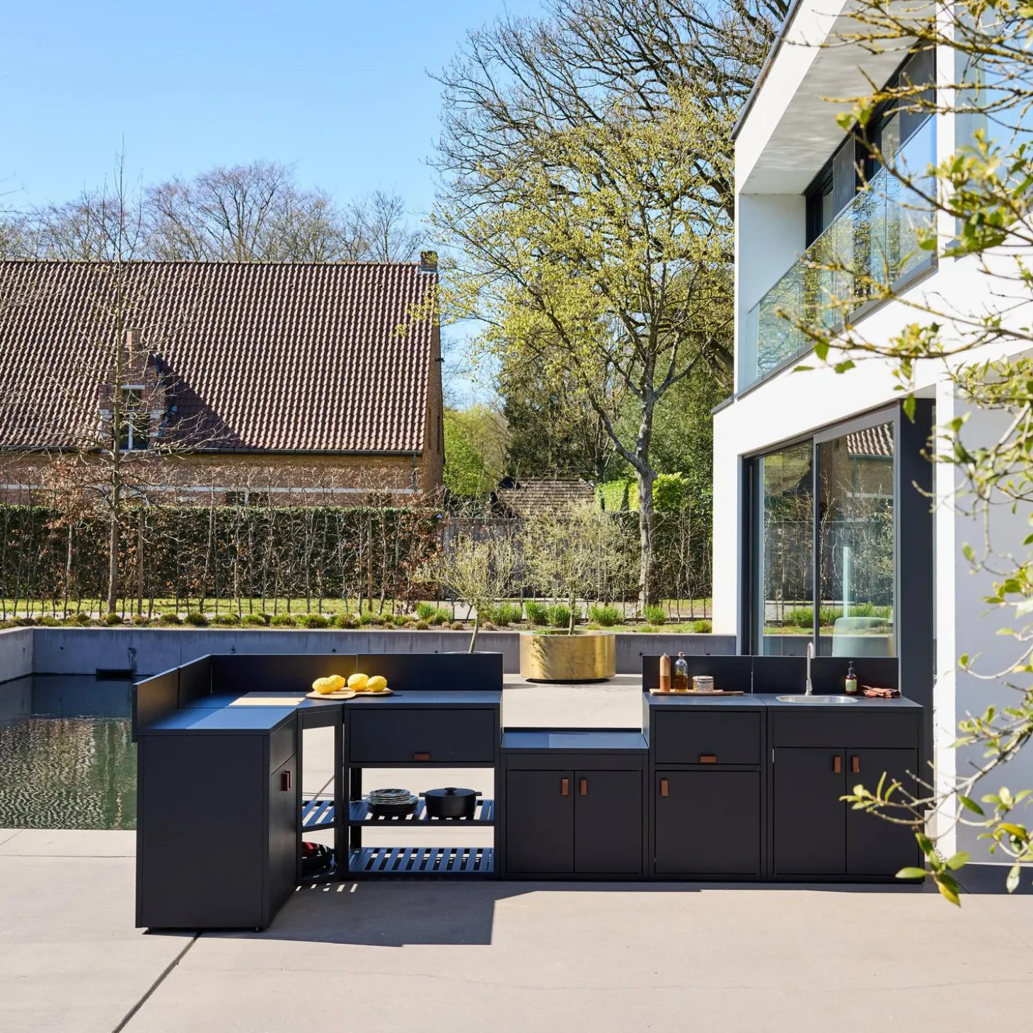 Stalen buitenkeuken 6 modules