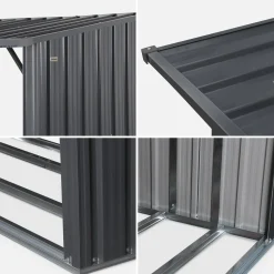 Stalen houtopslag 215x155x80cm