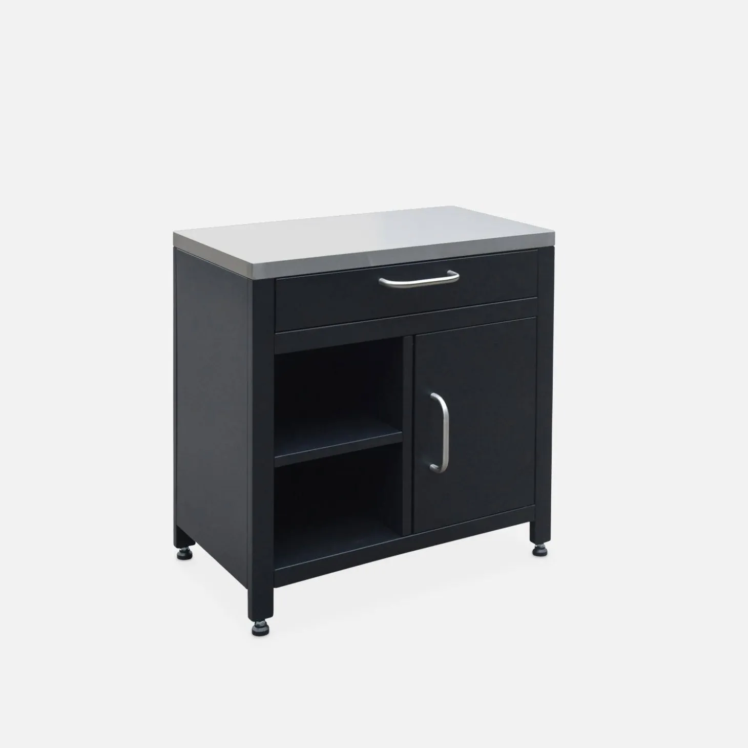 Stalen module buitenkeuken 1 lade en 1 deur, 80 cm breed
