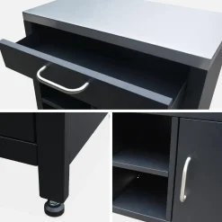 Stalen module buitenkeuken 1 lade en 1 deur, 80 cm breed