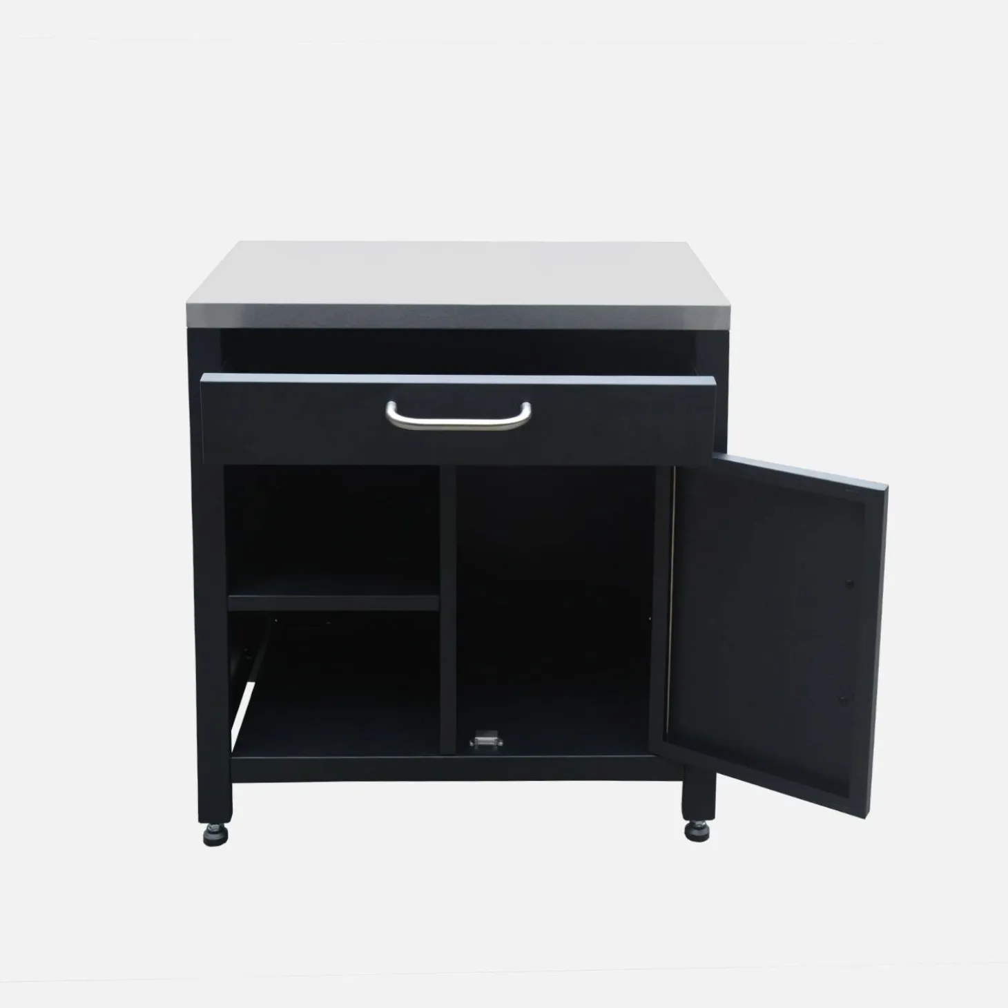 Stalen module buitenkeuken 1 lade en 1 deur, 80 cm breed