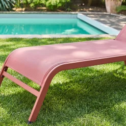 Stapelbare ligstoelen met meerdere posities, hoofdkussen en wieltjes (set van 2)