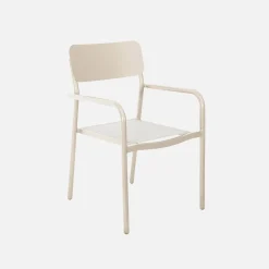 Stapelbare tuinstoelen van aluminium en textileen (Set van 4)