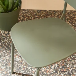 Stapelbare tuinstoelen van staal en kunststof (set van 4)