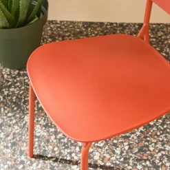 Stapelbare tuinstoelen van staal en kunststof (set van 4)