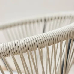 Stapelbare tuinstoelen van staal en touwen (set van 2)