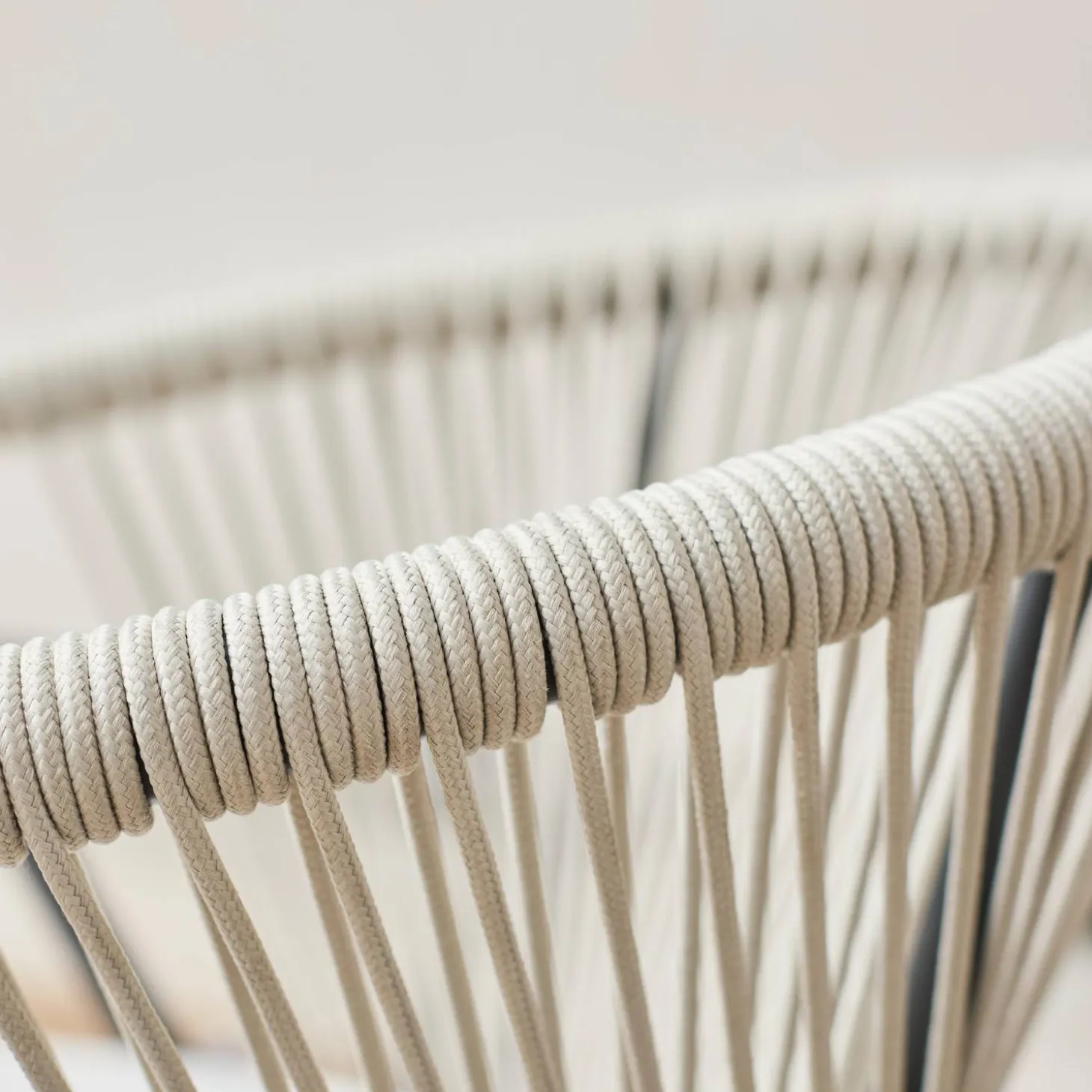 Stapelbare tuinstoelen van staal en touwen (set van 2)
