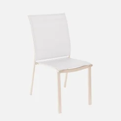 Stapelbare tuinstoel van aluminium en textileen (Set van 2)