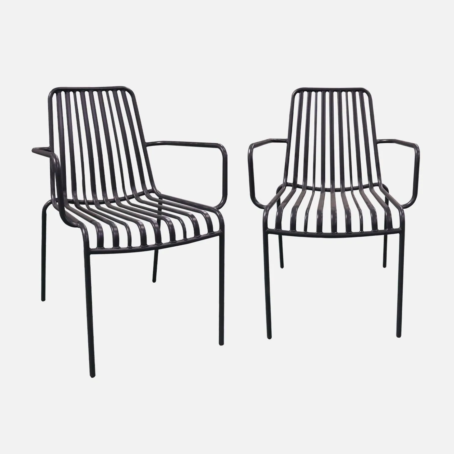 Stapelbare tuinstoel van staal (Set van 2)