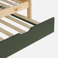 Stapelbed voor kinderen hutmodel 90x190 cm met logeerlade