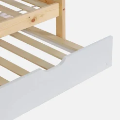 Stapelbed voor kinderen hutmodel 90x190 cm met logeerlade