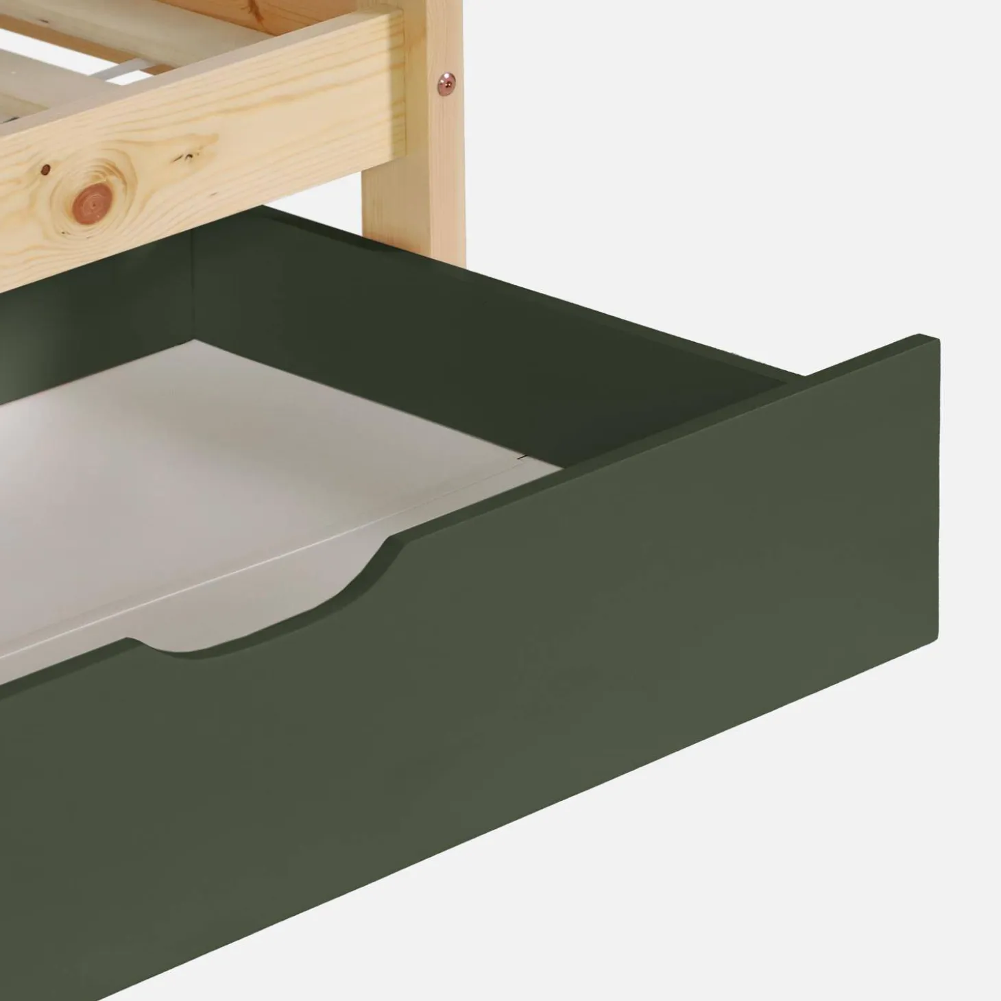 Stapelbed voor kinderen hutmodel 90x190 cm met 2 laden