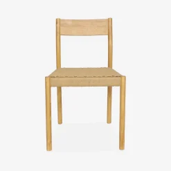 Stoelen rubberhout en touw (set van 2)