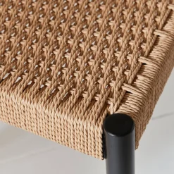 Stoelen rubberhout en touw (set van 2)