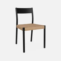 Stoelen rubberhout en touw (set van 2)