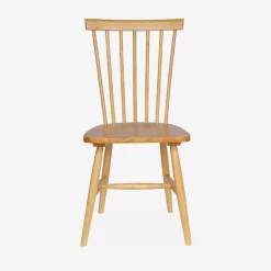 Stoel natuurlijk rubberhout, set van 2