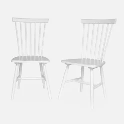 Stoel natuurlijk rubberhout, set van 2