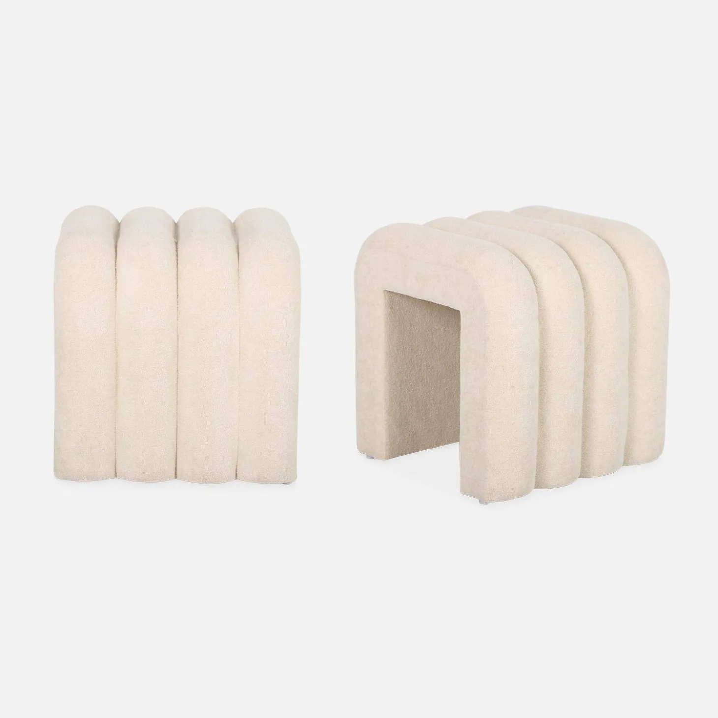 Stoffen eigentijdse poefs (set van 2)