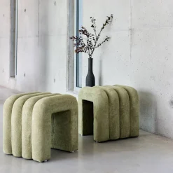 Stoffen eigentijdse poefs (set van 2)
