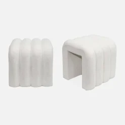 Stoffen eigentijdse poefs (set van 2)
