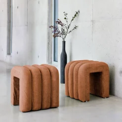 Stoffen eigentijdse poefs (set van 2)