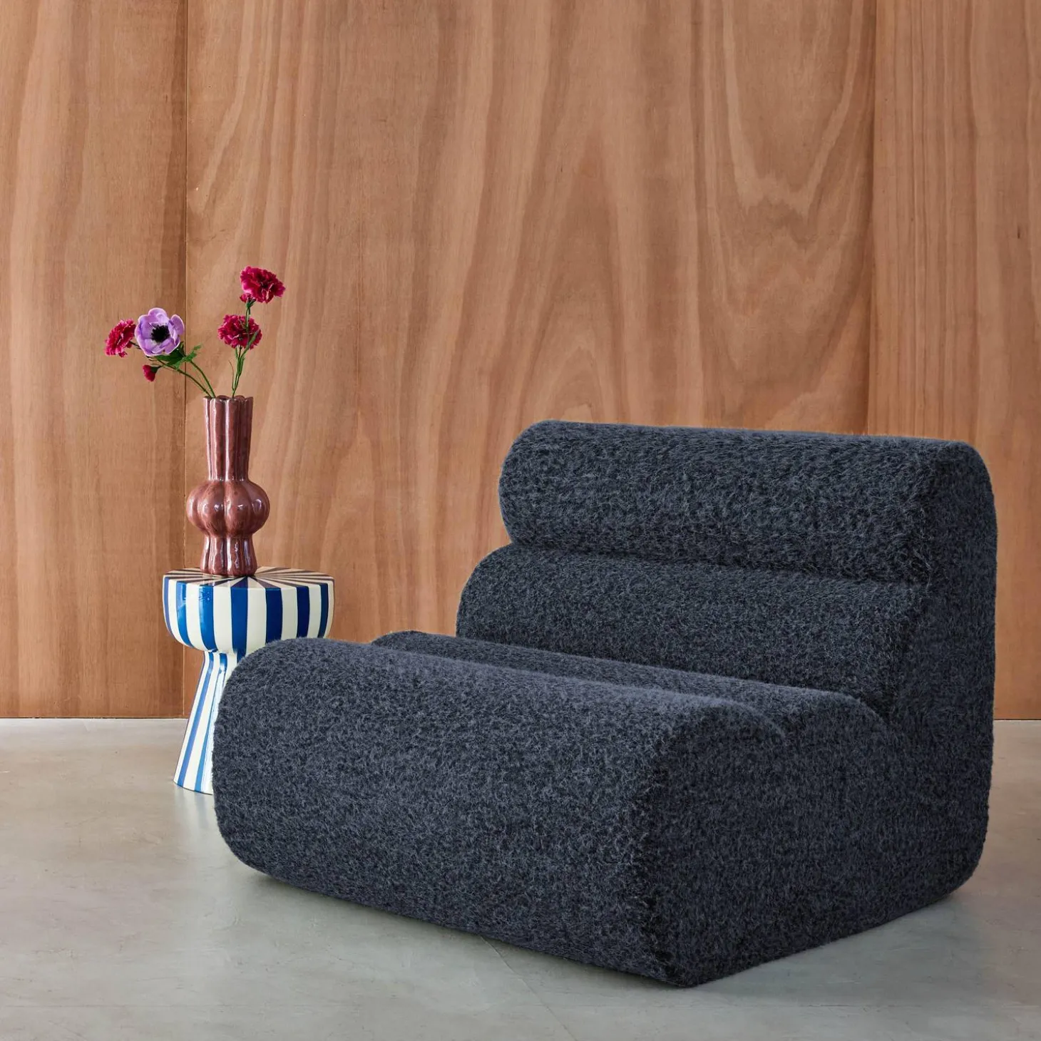 Stoffen fauteuil effect alpaca 1 zitplaats