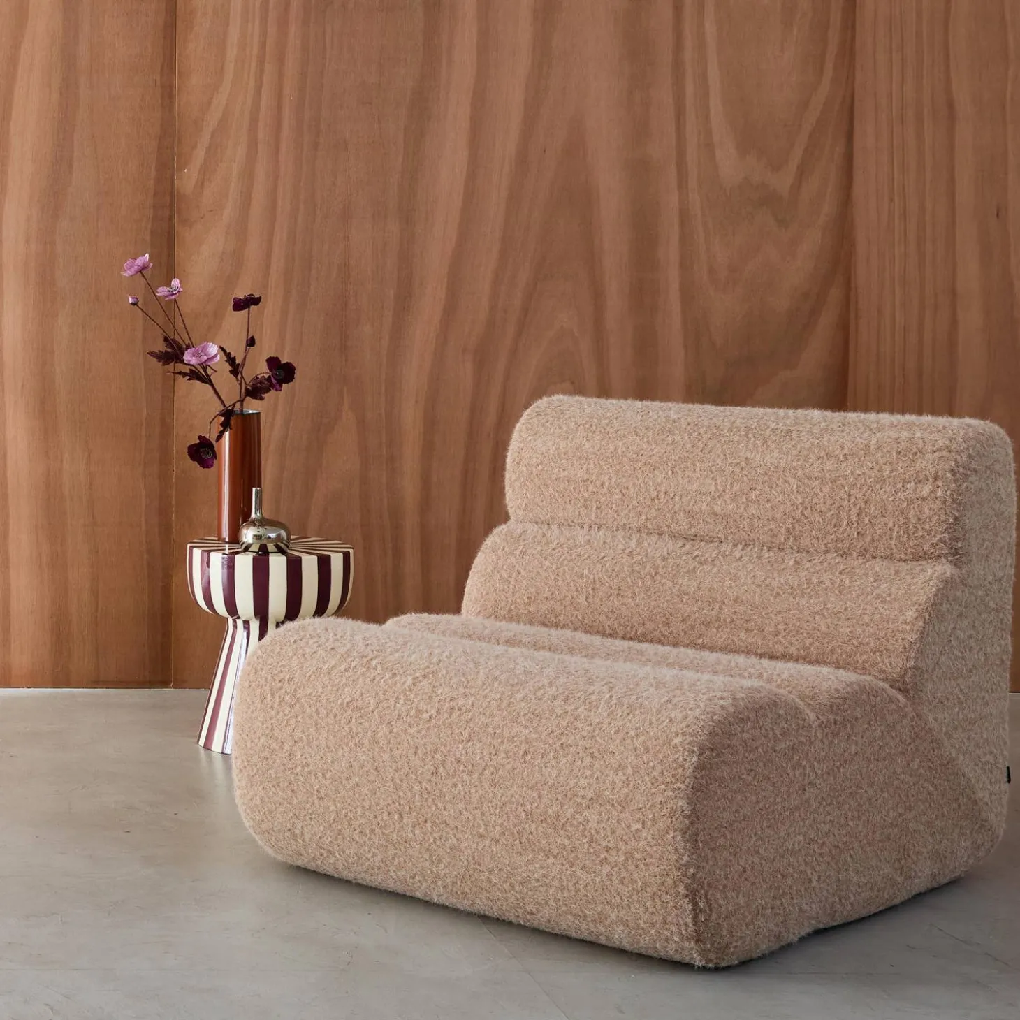 Stoffen fauteuil effect alpaca 1 zitplaats