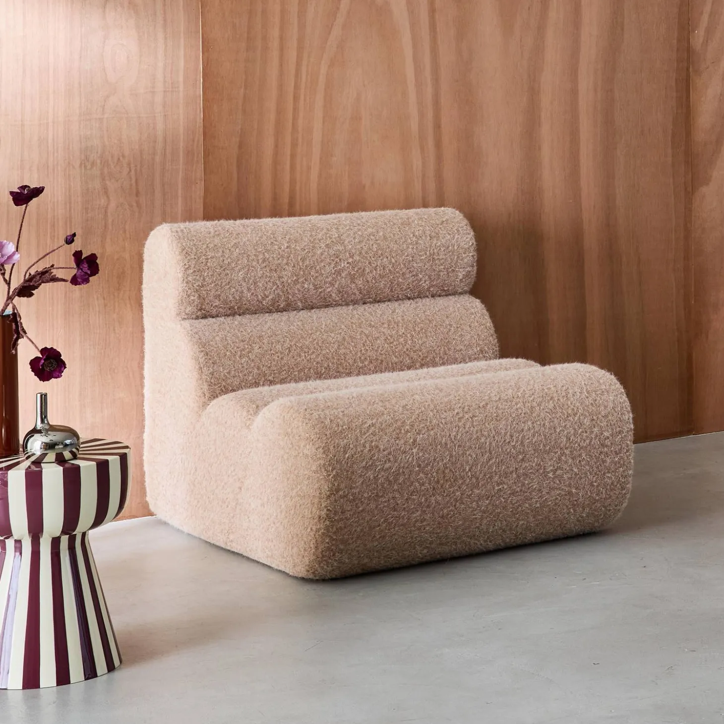 Stoffen fauteuil effect alpaca 1 zitplaats