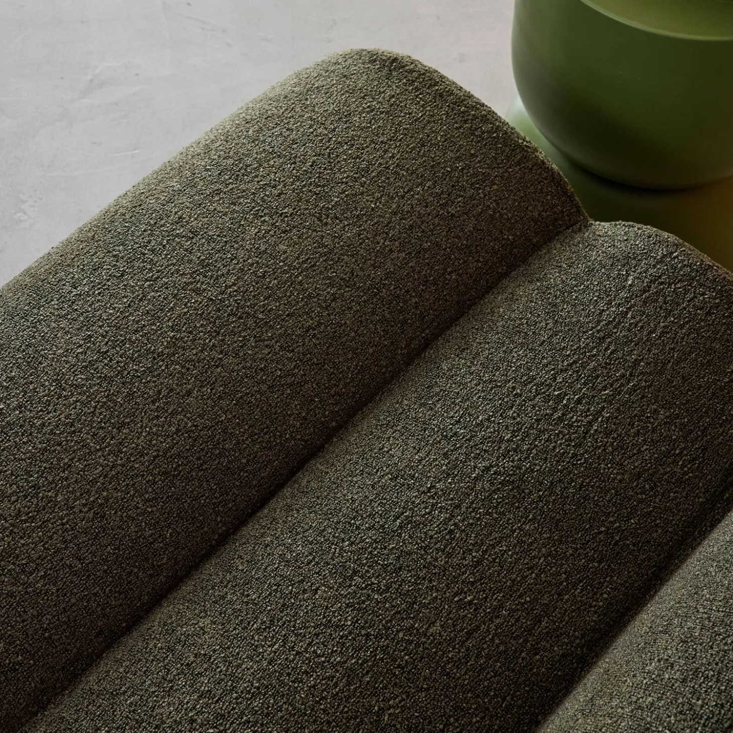 Stoffen fauteuil getextureerde bouclé 1 zitplaats