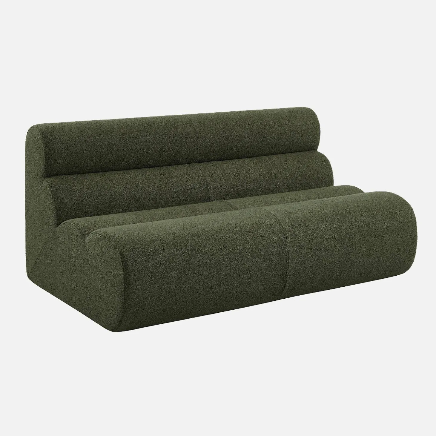 Stoffen fauteuil getextureerde bouclé 2-zits