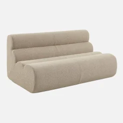 Stoffen fauteuil getextureerde bouclé 2-zits