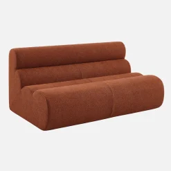 Stoffen fauteuil getextureerde bouclé 2-zits
