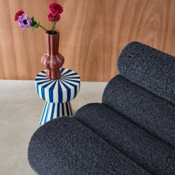 Stoffen fauteuils effect alpaca 1 zitplaats (set van 3)