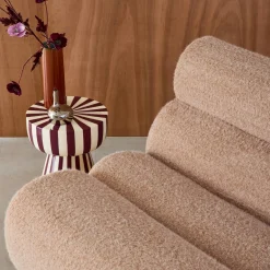 Stoffen fauteuils effect alpaca 1 zitplaats (set van 2)