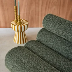 Stoffen fauteuils effect alpaca 1 zitplaats (set van 2)
