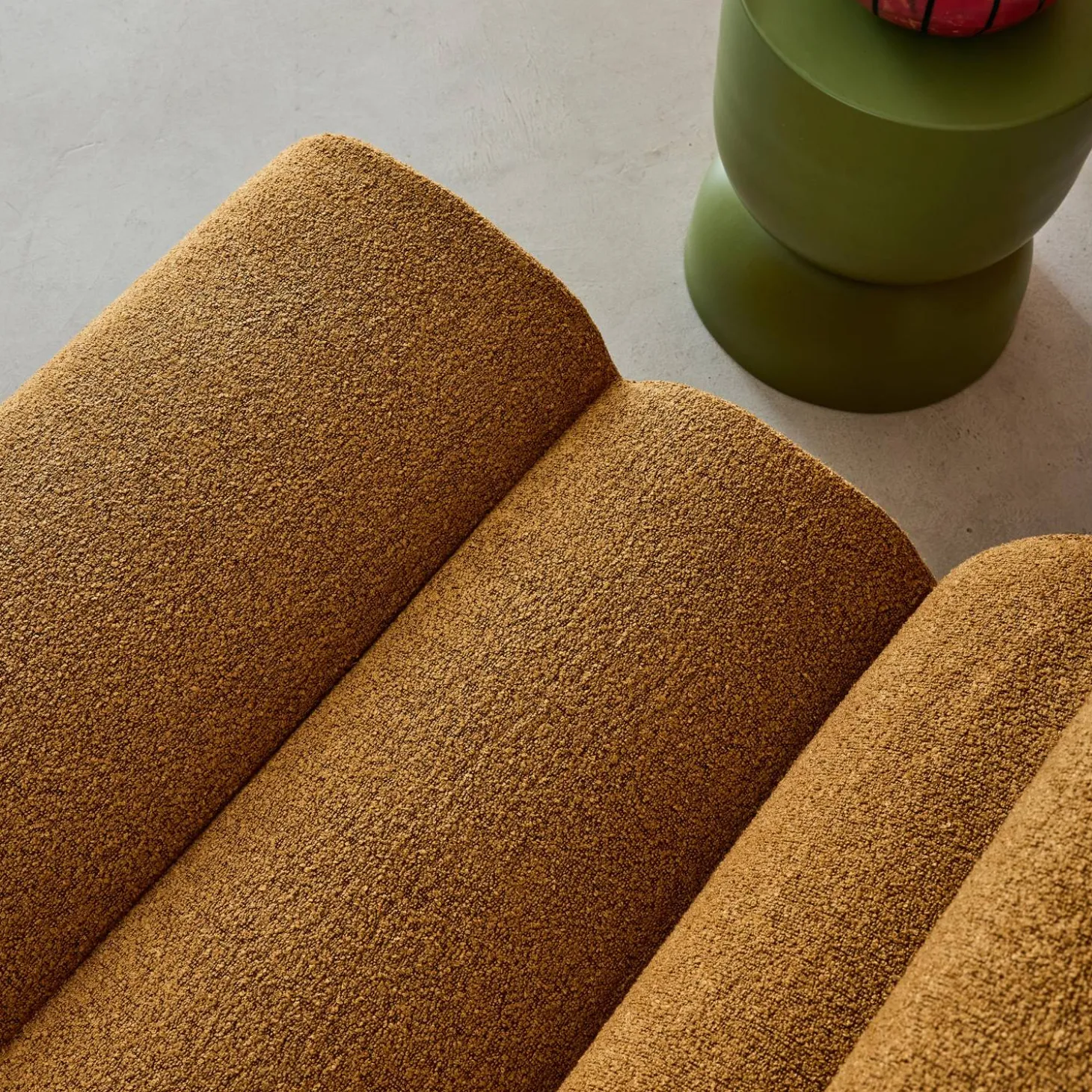 Stoffen fauteuils getextureerde bouclé 1 zitplaats (set van 2)
