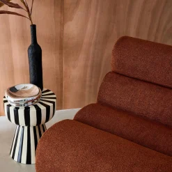 Stoffen fauteuils getextureerde bouclé 1 zitplaats (set van 2)