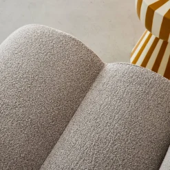 Stoffen fauteuils getextureerde bouclé 1 zitplaats (set van 2)