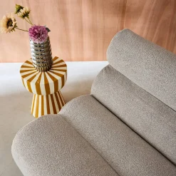 Stoffen fauteuils getextureerde bouclé 1 zitplaats (set van 2)
