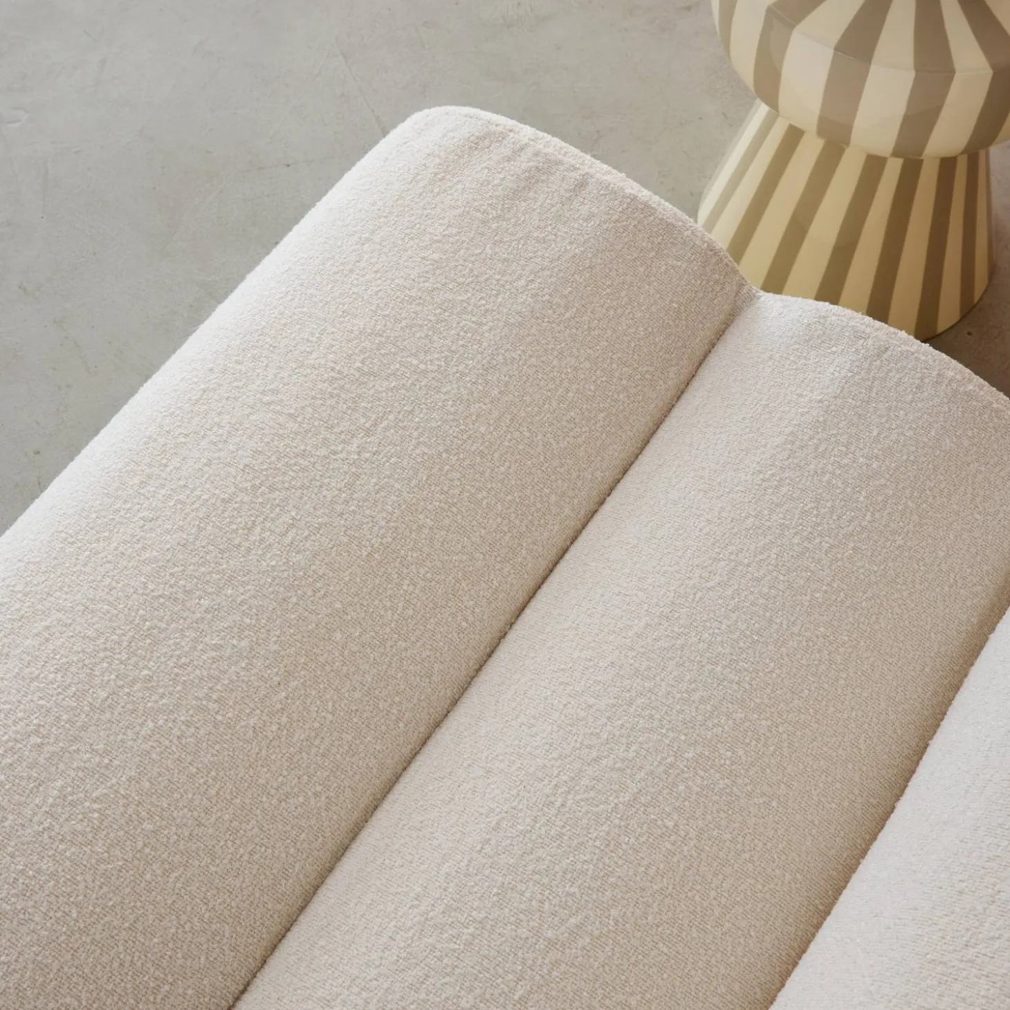 Stoffen fauteuils getextureerde bouclé 1 zitplaats (set van 3)