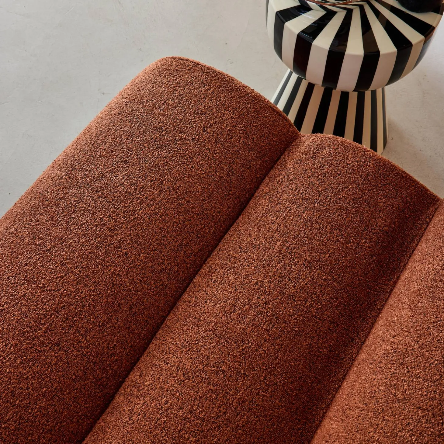 Stoffen fauteuils getextureerde bouclé 1 zitplaats (set van 3)