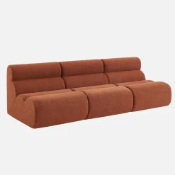 Stoffen fauteuils getextureerde bouclé 1 zitplaats (set van 3)