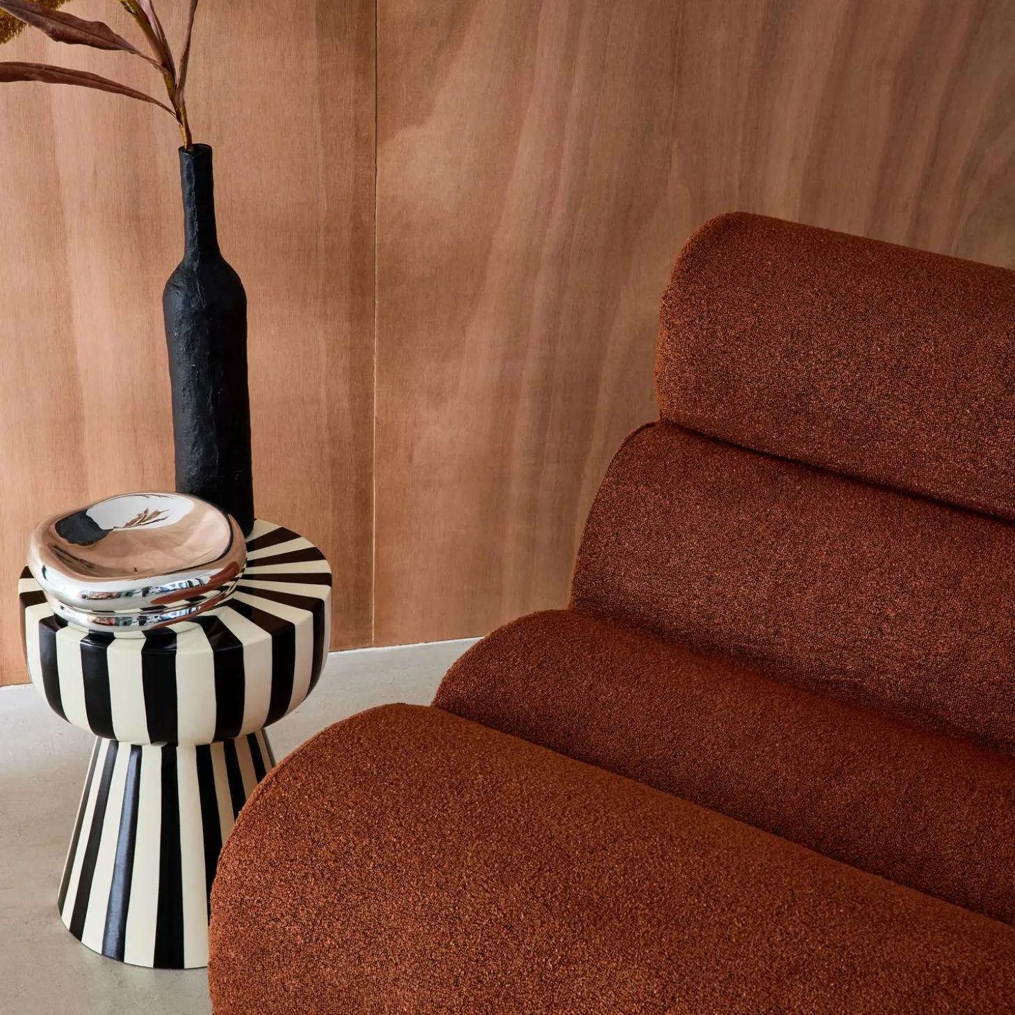 Stoffen fauteuils getextureerde bouclé 1 zitplaats (set van 3)