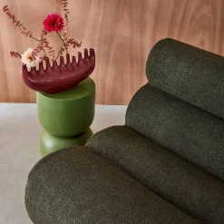 Stoffen fauteuils getextureerde bouclé 1 zitplaats (set van 3)