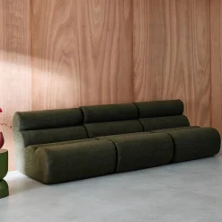 Stoffen fauteuils getextureerde bouclé 1 zitplaats (set van 3)