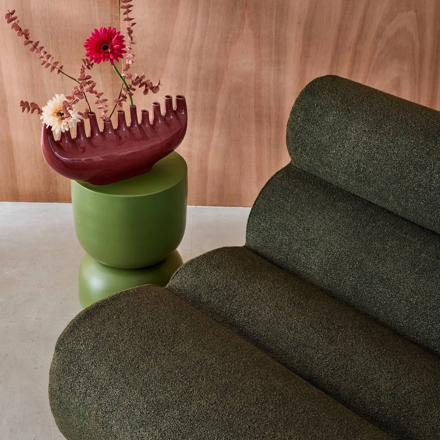 Stoffen fauteuils getextureerde bouclé 1 zitplaats (set van 2)