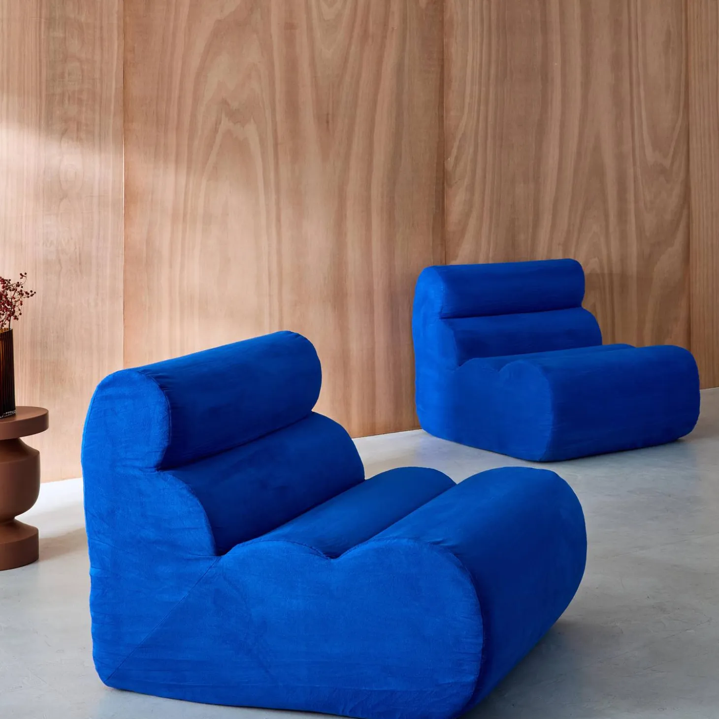 Stoffen fauteuils 1 zitplaats (set van 2)