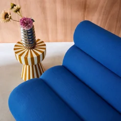Stoffen fauteuil 1 zitplaats met voetenbankje