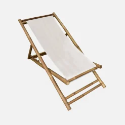 Strandstoel, opvouwbaar katoenen canvas, 110xB60xH94cm, set van 2
