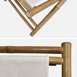 Strandstoel, opvouwbaar katoenen canvas, 110xB60xH94cm, set van 2